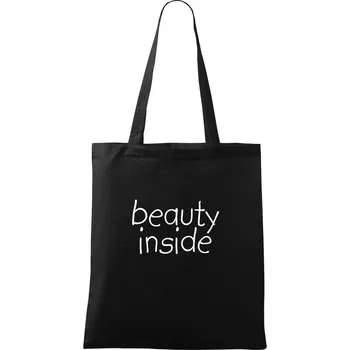 Beauty inside - Taška bavlněná - 42 x 38 cm ( Černá )