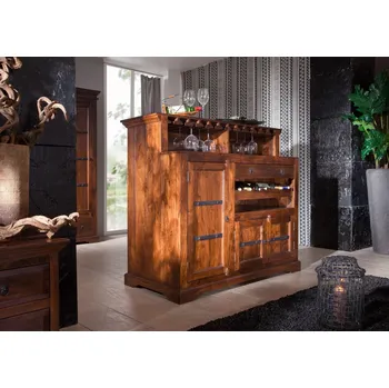 Barový stolek CAMBRIDGE HONEY Bar 140x66 cm, akácie