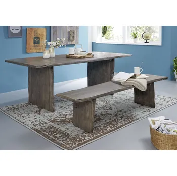 WOODLAND Lavice 200x38 cm - šedá, akácie