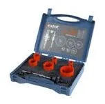 vrtáky korunkové, instalatérské, 6 průměrů O 19-57mm, HSS/Bi-metal