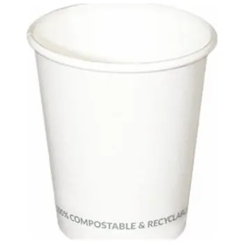 Jednorázové nádobí Kelímek nápojový bílý 350ml z celulózy BIO-ECO (50ks)