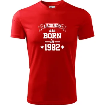 Pánské tričko Legends are born in 1982 - Pánské triko Fantasy sportovní (dresovina) - 2XL ( Červená )