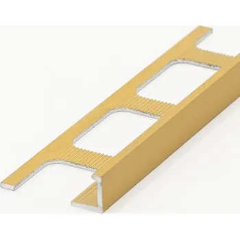 Stavební profil Lišta Havos L 12,5 mm 2,5 m odlehčená k obkladům, hliník elox zlatý (Ukončovací profil L odlehčený)