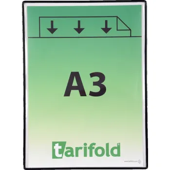 Rámeček s kapsou Tarifold, A3, otevřený shora, černý, 5 ks