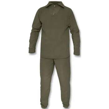 Set pánského termoprádla Mil-Tec Thermofleece komplet se zipem olivový