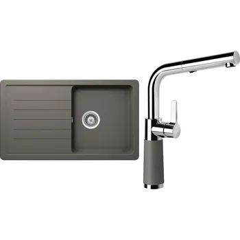 Granitový dřez Set Schock S2-7 (dřez Toledo D-100 Silverstone + baterie SC-540.120 Silverstone)