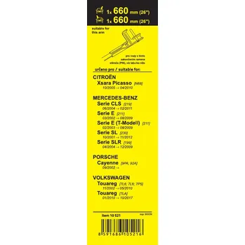 Stěrač COMPASS | Stěrače FLAT SET PIN 660+660, 10521