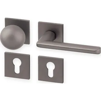 Dveřní kování AC-T Dveřní kování BARRA EXCLUSIVE R HR titan KK kl.+koule Provedení: klika pravá PZ/koule, Povrchová úprava: titan