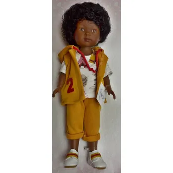 Panenka Realistická panenka chlapeček Omar v hořčicovém soupravě od firmy Vestida de Azul (Omar- 28 cm )