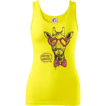 Dámské oblečení Hipster Giraffe - Dámské tílko - L ( Citrónová )