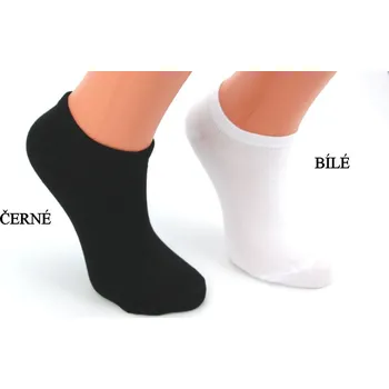 Dámské ponožky Kotníčkové bambusové ponožky s ionty stříbra - vel. 35 - 37 bílá