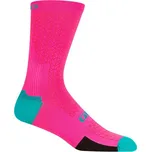 Ponožky Giro HRC Team Neon pink/Screaming teal Podkarta: M