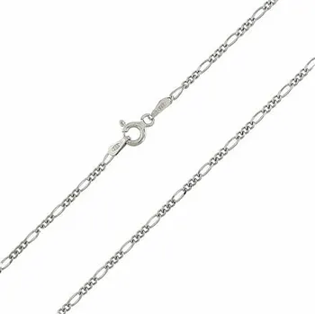 Řetízek Stříbrný řetízek figaro délka řetízku 38cm