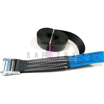 Upínací popruh černý upínací pás - kurta se sponou 35A-1-B-KL , délka kompletu 1 m