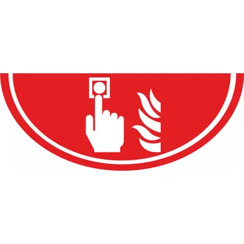 Podlahové označení zařízení - HLÁSIČ POŽÁRŮ podlahové samolepky 750x300 mm
