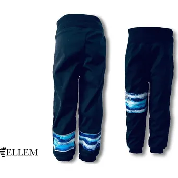 Chlapecké kalhoty ELLEM Bella jarní softshellové kalhoty pruhy Velikost: 98