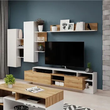 Obývací stěna Tempo Kondela Alicante bílá/dub grandson