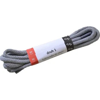 Tkaničky do bot Kulaté bavlněné tkaničky do bot 1 šedá Délka: 140 cm