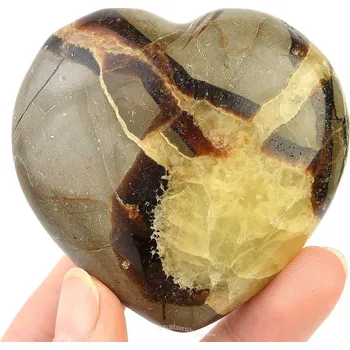 Přírodní kámen Septarie hladké srdce (Madagaskar) 157g