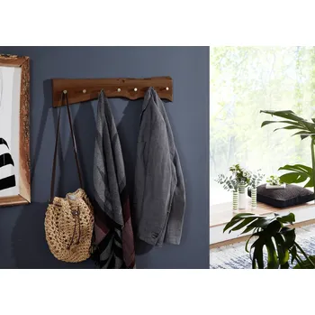 Předsíňová stěna WOODLAND Vešák 70x10 cm, tmavě hnědá, akácie