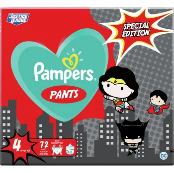 Plenkové kalhoty Pampers Pants Warner Bros 4 9-15 kg 72 ks