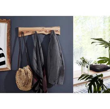 Předsíňová stěna WOODLAND Vešák 70x10 cm, přírodní, akácie