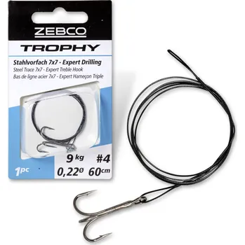 Rybářský háček ZEBCO - lankový návazec s trojháčkem Velikost: velikost 2