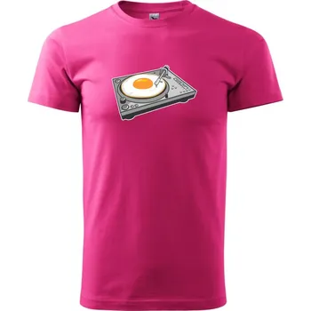 Pánské tričko Gramofon vejce - Klasické pánské triko vyšší gramáže - S ( Purpurová )