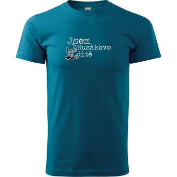 Jsem husákovo dítě - Klasické pánské triko vyšší gramáže - XS ( Petrolejová )