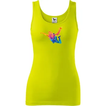 Dámské tričko Parašutista splash - Dámské tílko - M ( Limetková )