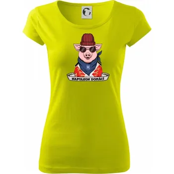 Napoleon domácí prase - Dámské triko Pure - L ( Limetková )