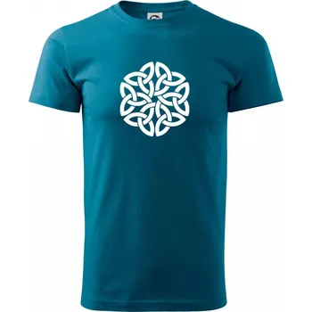 Pánské tričko Keltský ornament - Klasické pánské triko vyšší gramáže - S ( Petrolejová )