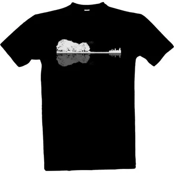 Pánská móda Tričko s potiskem Silueta stromu jako kytara pánské