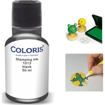 Razítková poduška Speciální razítková barva COLORIS 1013 pro dětská razítka Barva: Modrá - transparentní, Velikost balení: 50 g