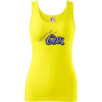 Dámské tričko Giza Lettering - Dámské tílko - M ( Citrónová )