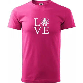 Pánská móda Love sauna - Klasické pánské triko vyšší gramáže - L ( Purpurová )