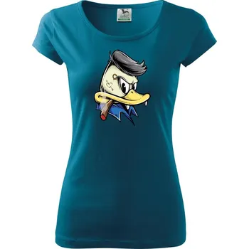 Dámské tričko Kačer rebel - Dámské triko Pure - 2XL ( Petrolejová )