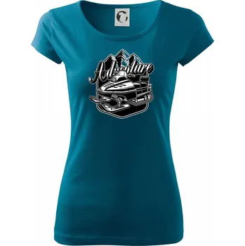 Dámské tričko Sněžný skútr Adventure - Dámské triko Pure - 3XL ( Petrolejová )