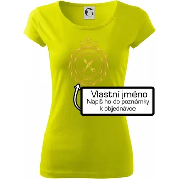 Dámské tričko Kadeřnice jméno - Dámské triko Pure - M ( Limetková )