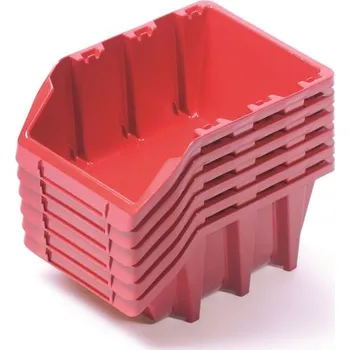Prosperplast Plastové boxy 249x158x114mm Red 6ks