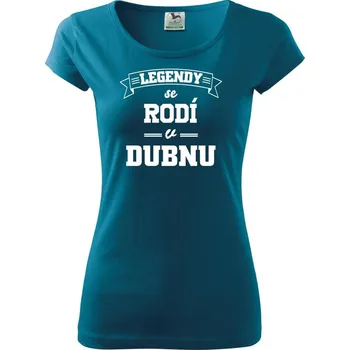 Dámské tričko Legendy se rodí v dubnu - Dámské triko Pure - S ( Petrolejová )