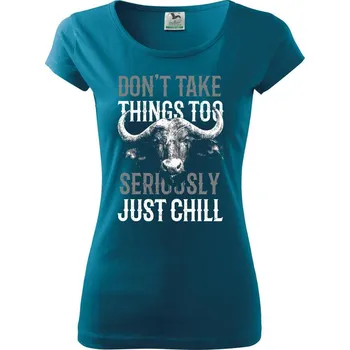 Dámské tričko Buffalo chill - Dámské triko Pure - M ( Petrolejová )