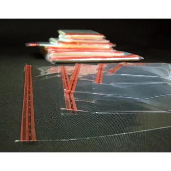 Sáček na potraviny Celofánový sáček s klopou (krycí proužek) 10 x 10 cm - 100 ks