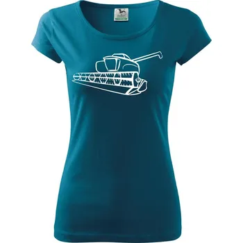 Dámské oblečení Kombajn velký - Dámské triko Pure - XL ( Petrolejová )