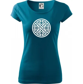 Dámské tričko Keltský kruh - Dámské triko Pure - L ( Petrolejová )