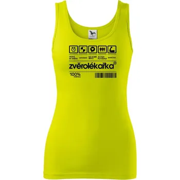 Dámské tričko Čárový kód zvěrolékař, zvěrolékařka - Dámské tílko - M ( Limetková )