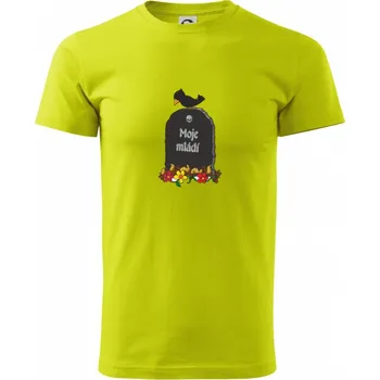 Moje mládí - Klasické pánské triko vyšší gramáže - L ( Limetková )