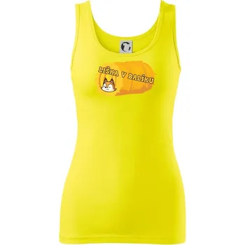 Dámské tričko Liška v balíku - Dámské tílko - 2XL ( Citrónová )