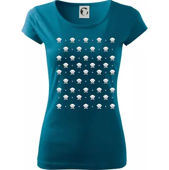 Dámské tričko Bišonek a tlapky - Dámské triko Pure - 2XL ( Petrolejová )