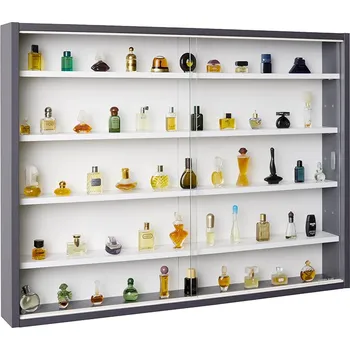 Knihovna Vitrína Inter Link COLLECTY bílá-šedá